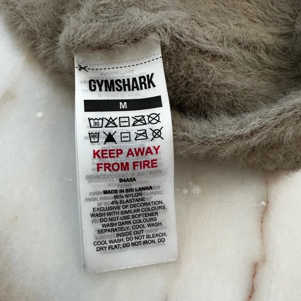 Gymshark Fuzzy Tan Halter Tank Top - Picture 8 of 12